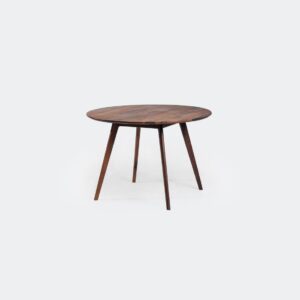 Dining Table with Round Legs - Walnut